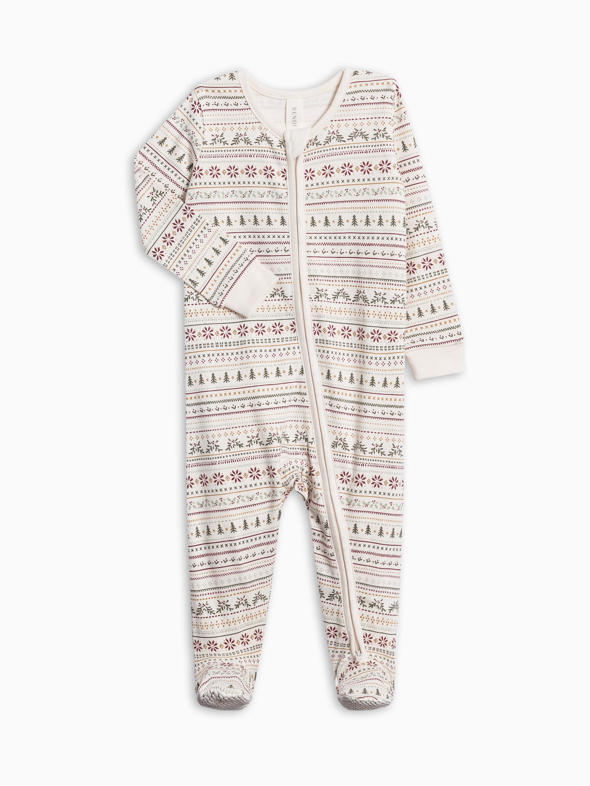 Peyton Zipper Sleeper - Snowbound  KENDI by Colored Organics Peyton Zipper Sleeper - Snowbound | Colored Organics®