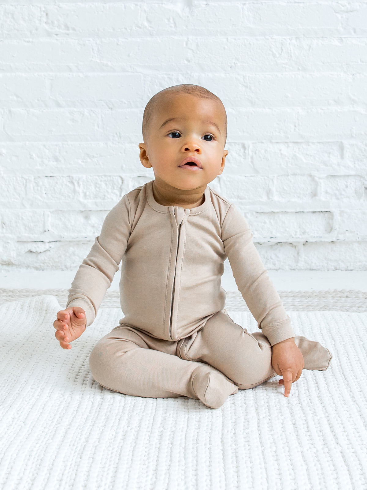 Classic Peyton Zipper Sleeper Baby : One Pieces : Sleepers : Long Sleeves Colored Organics Organic Peyton Zipper Footed Sleeper | Colored Organics®