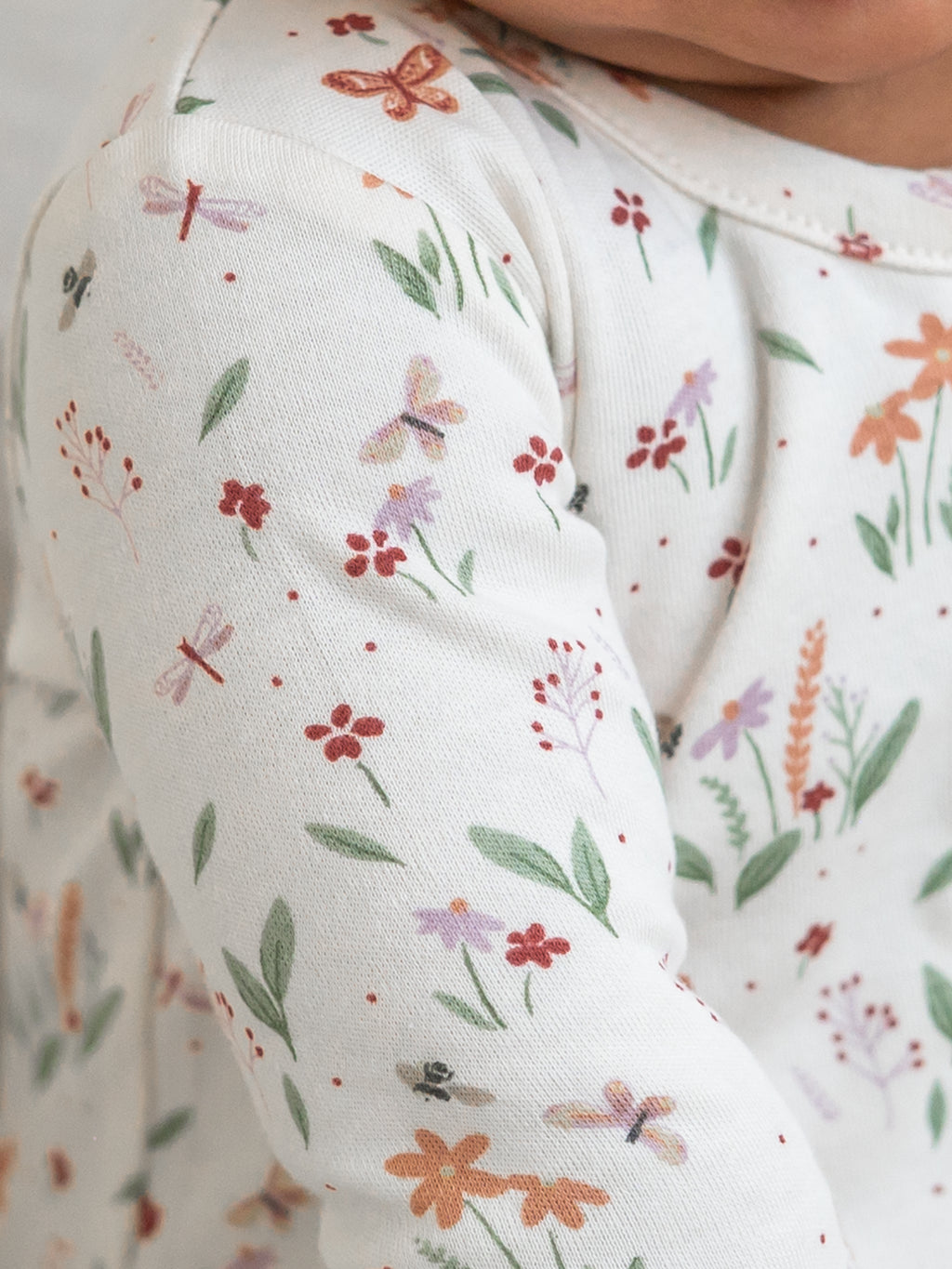 Peyton Zipper Sleeper - Butterfly / Fog + Mint Sale : Baby : One Pieces : Sleepers : Long Sleeves Kendi Peyton Zipper Sleeper - Butterfly / Fog | Colored Organics®