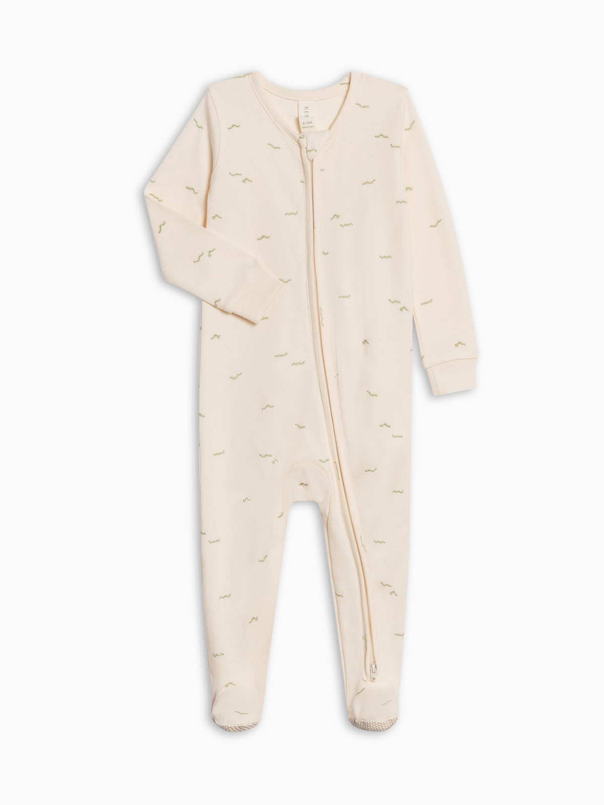 Peyton Zipper Sleeper - Caterpillar / Mint Sale : Baby : One Pieces : Sleepers : Long Sleeves Kendi Peyton Zipper Sleeper - Caterpillar / | Colored Organics®
