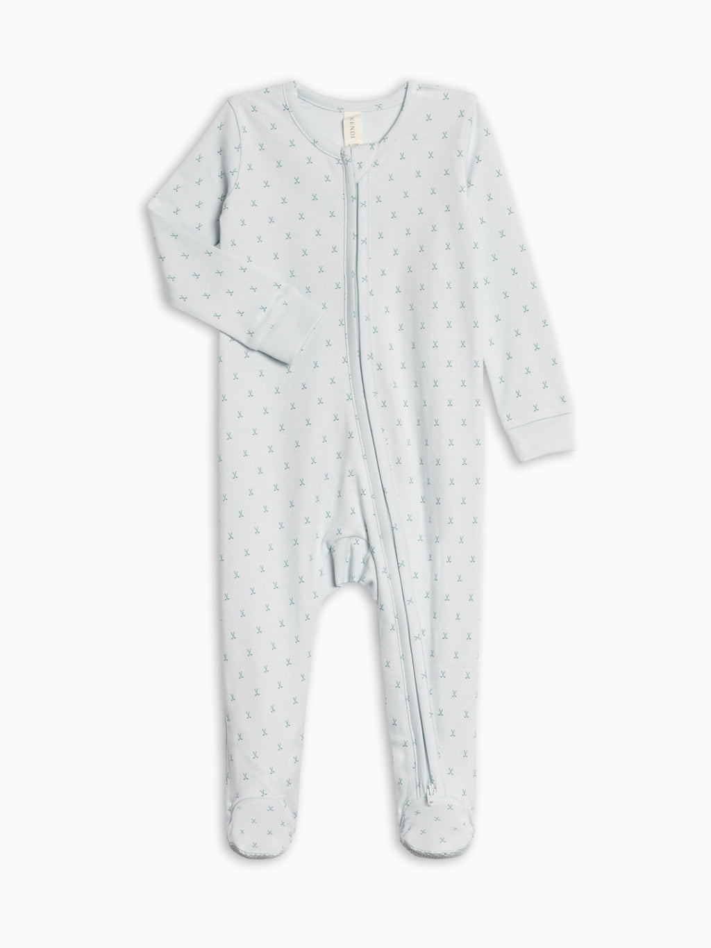 Peyton Zipper Sleeper - Tee Time / Powder + Laguna Baby : One Pieces : Sleepers : Long Sleeves KENDI by Colored Organics Peyton Zipper Sleeper - Tee Time / | Colored Organics®