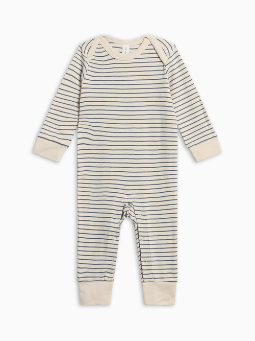 Aspen Romper - Windsor Stripe Baby : One Pieces : Rompers : Long Sleeves KENDI by Colored Organics Aspen Romper for Babies | Colored Organics®