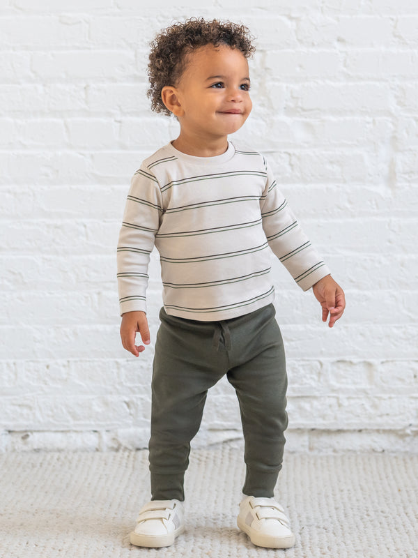 Cruz Lightweight Joggers - Ivy Baby: Bottoms : Joggers KENDI by Colored Organics Cruz Lightweight Joggers Baby | Colored Organics®