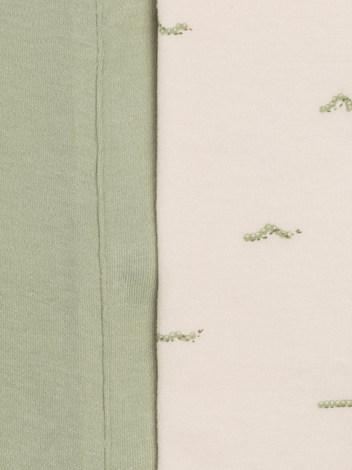 2-Pack Burp Cloths - Mint + Caterpillar Baby : Gear : Burp Cloths : Feeding Kendi 2-Pack Burp Cloths - Mint + Caterpillar | Colored Organics®