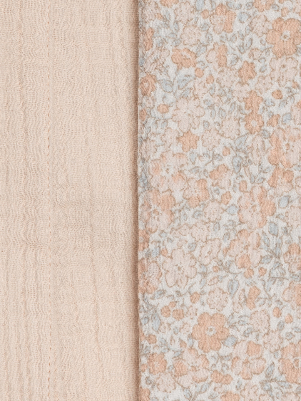 2-Pack Muslin Burp Cloths - Belmont Floral + Shell Baby : Gear : Burp Cloths : Feeding KENDI by Colored Organics 2-Pack Muslin Burp Cloths - Belmont | Colored Organics®