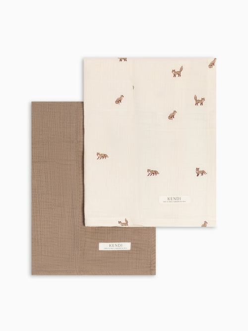2-Pack Muslin Burp Cloths Sale : Baby : Gear : Burp Cloths : Feeding Kendi 2-Pack Muslin Burp Cloths for Baby | Colored Organics®