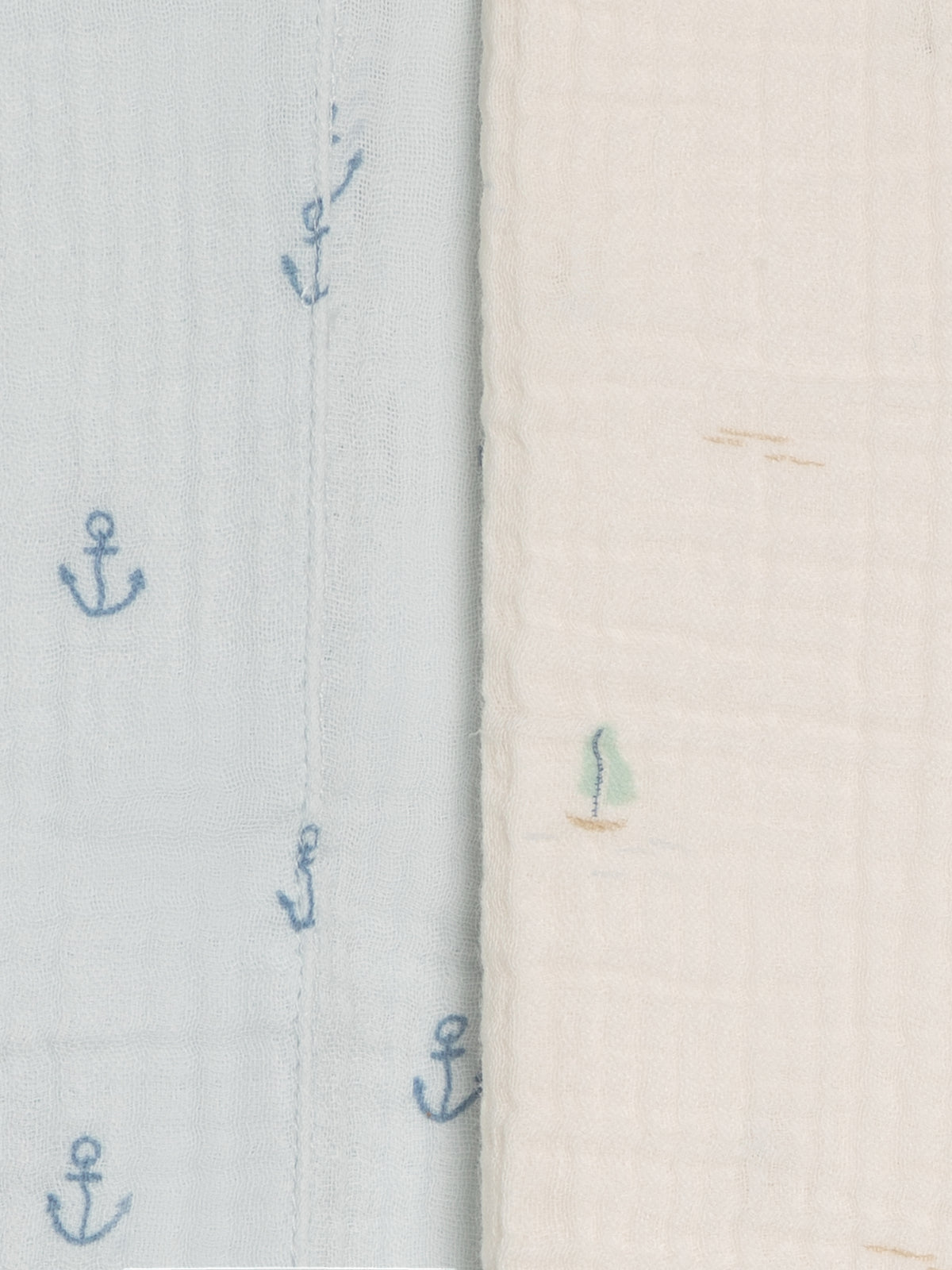 2-Pack Muslin Burp Cloths - Marina + Anchor Baby : Gear : Burp Cloths : Feeding KENDI by Colored Organics 2-Pack Muslin Burp Cloths - Marina + | Colored Organics®
