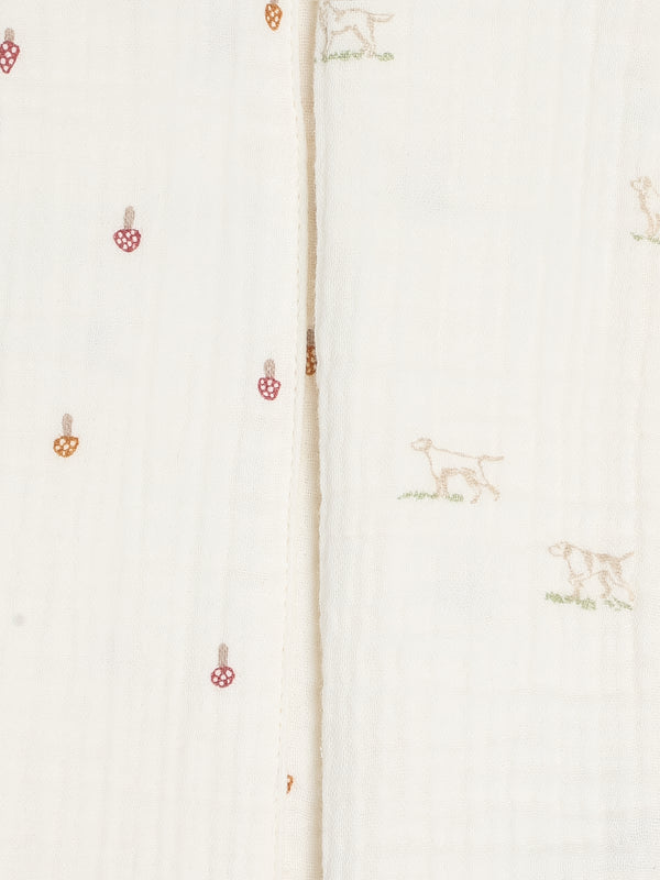2-Pack Muslin Burp Cloths - Field Dog + Mushroom Baby : Gear : Burp Cloths : Feeding KENDI by Colored Organics 2-Pack Muslin Burp Cloths | Colored Organics®