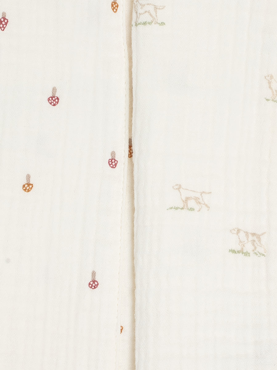 2-Pack Muslin Burp Cloths - Field Dog + Mushroom Baby : Gear : Burp Cloths : Feeding KENDI by Colored Organics 2-Pack Muslin Burp Cloths | Colored Organics®