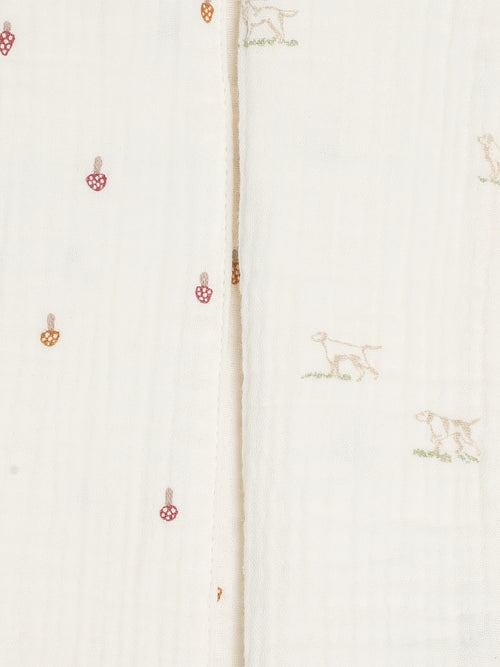 2-Pack Muslin Burp Cloths - Field Dog + Mushroom Baby : Gear : Burp Cloths : Feeding KENDI by Colored Organics 2-Pack Muslin Burp Cloths | Colored Organics®