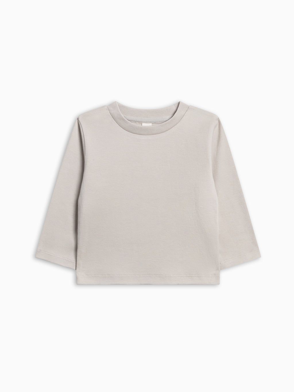 Classic Long Sleeve Crew - Stone Baby-Kids : Tops : Pullovers : Long Sleeves Colored Organics Classic Long Sleeve Crew for Baby | Colored Organics®
