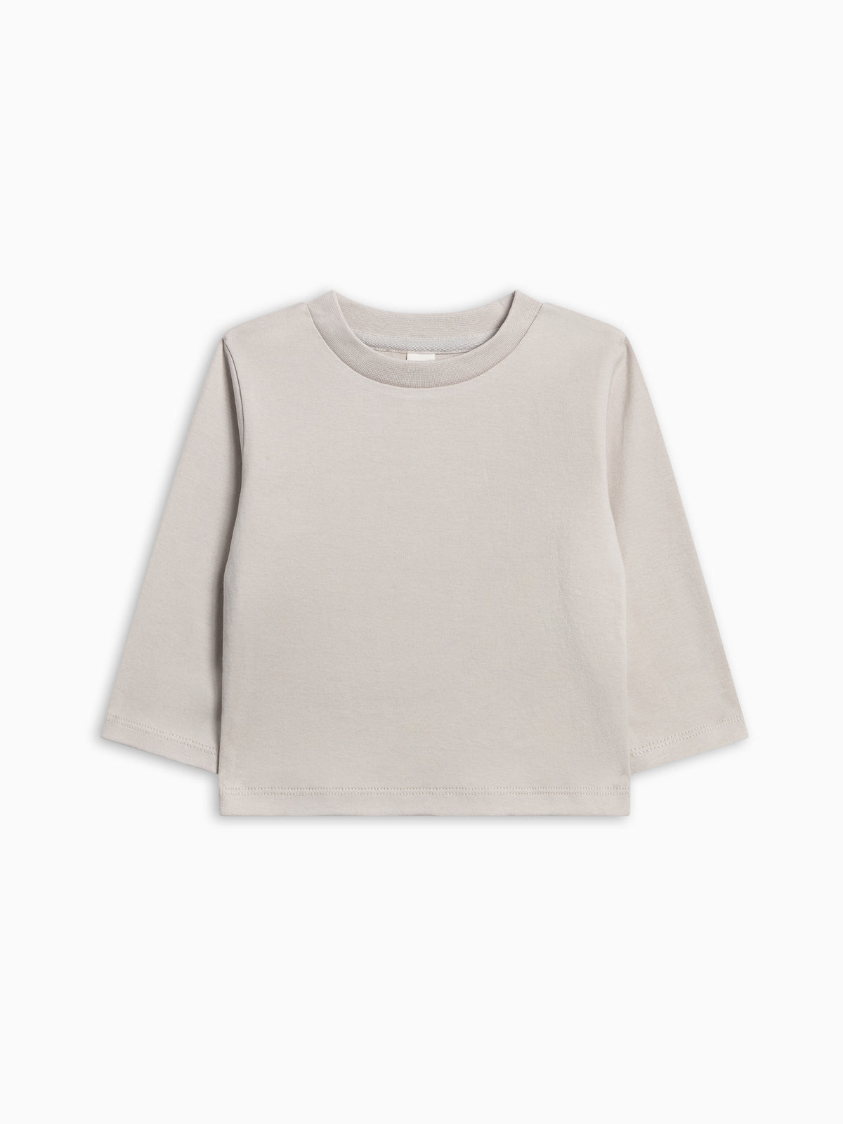 Classic Long Sleeve Crew - Stone Baby-Kids : Tops : Pullovers : Long Sleeves Colored Organics Classic Long Sleeve Crew for Baby | Colored Organics®