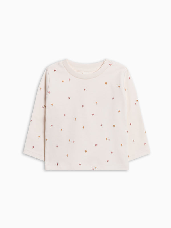 Turk Long Sleeve Crew - Mushroom Baby-Kids : Tops : Tees : Long Sleeves KENDI by Colored Organics Turk Long Sleeve Crew for Baby + Kids | Colored Organics®