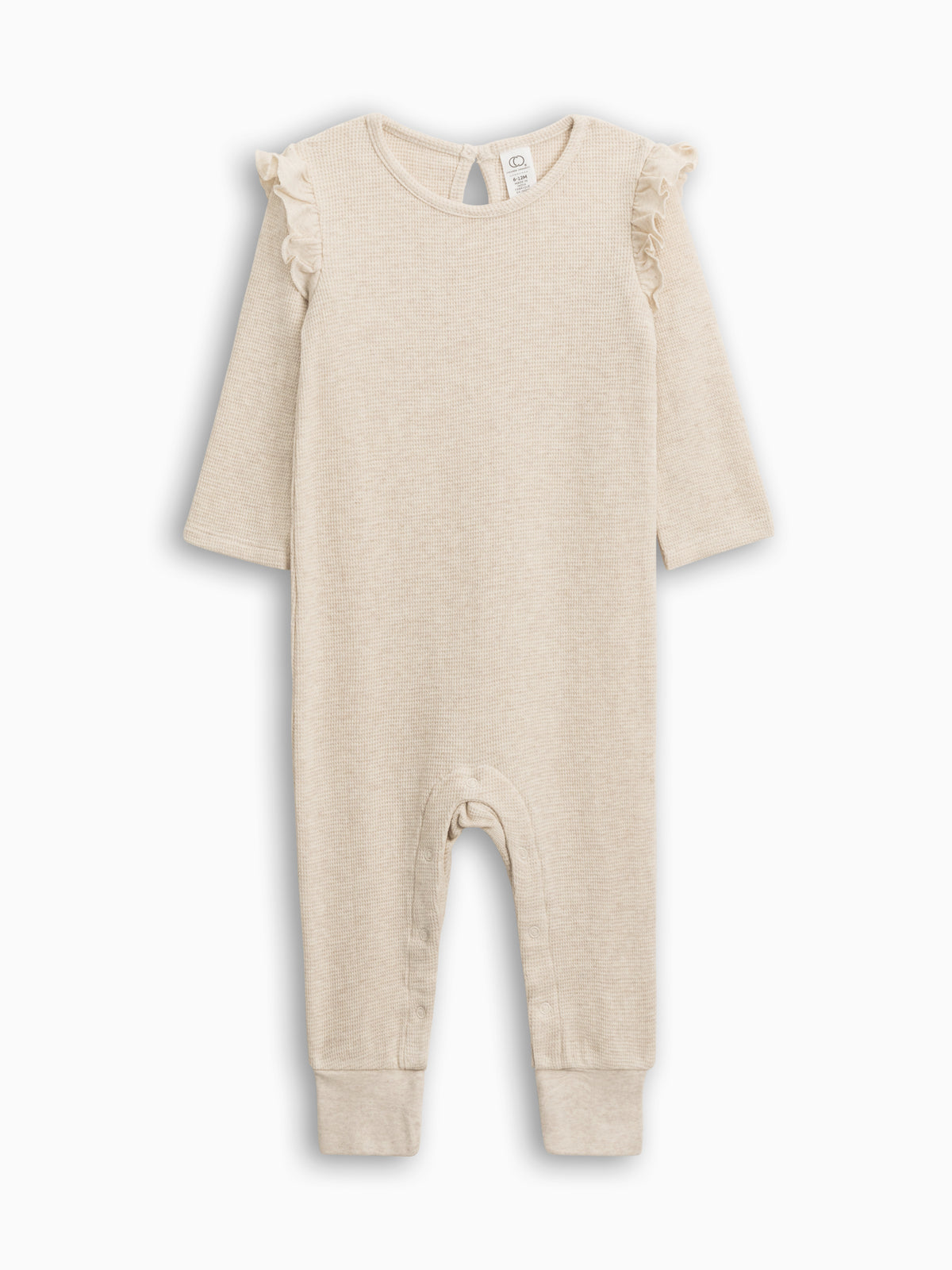 Mila Waffle Knit Flutter Sleeve Romper Sale : Baby : One Pieces : Rompers : Long Sleeves Kendi Mila Waffle Knit Flutter Sleeve Romper | Colored Organics®