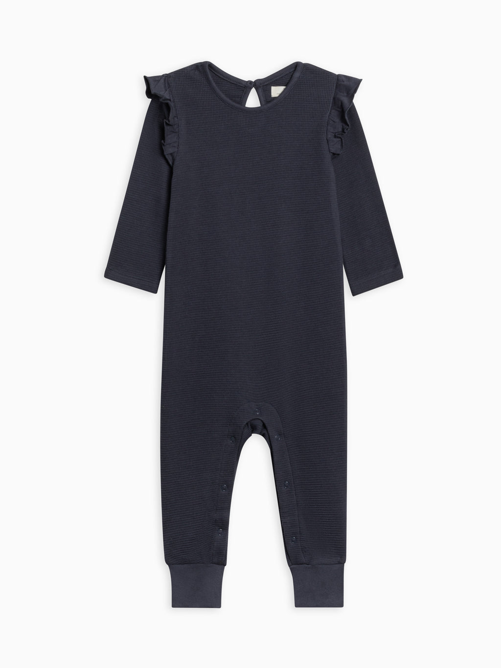 Mila Waffle Knit Flutter Sleeve Romper Sale : Baby : One Pieces : Rompers : Long Sleeves Kendi Mila Waffle Knit Flutter Sleeve Romper | Colored Organics®