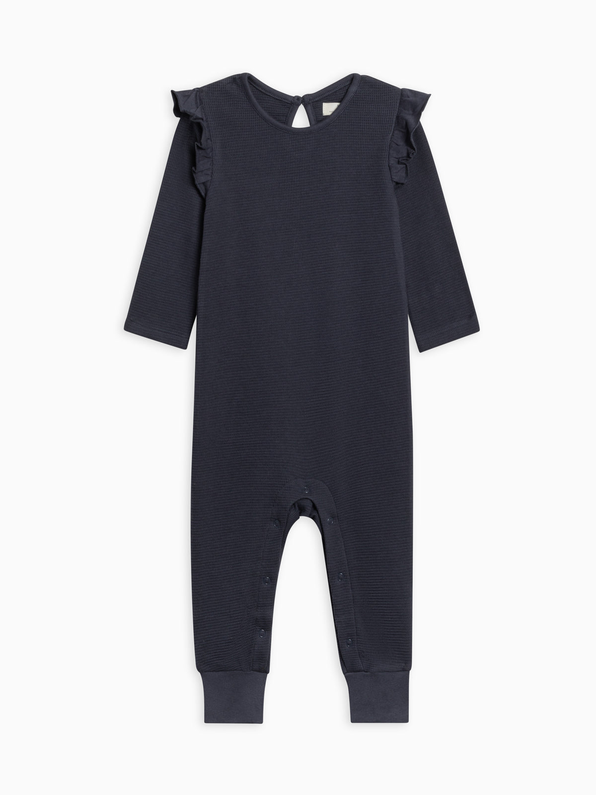 Mila Waffle Knit Flutter Sleeve Romper Sale : Baby : One Pieces : Rompers : Long Sleeves Kendi Mila Waffle Knit Flutter Sleeve Romper | Colored Organics®