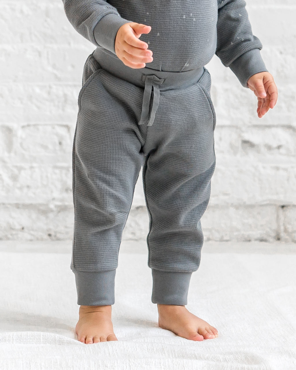 Nelson Waffle Knit Jogger Sale : Baby-Kids : Bottoms : Joggers KENDI by Colored Organics Nelson Waffle Knit Jogger for Baby | Colored Organics®