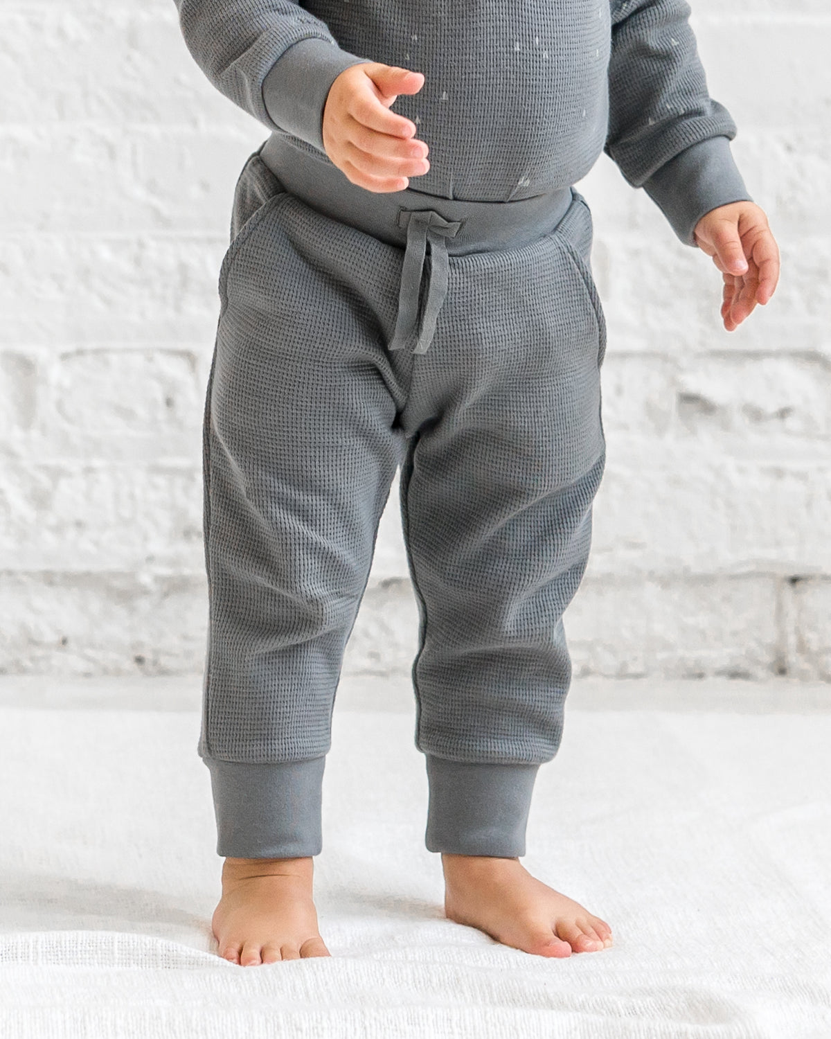 Nelson Waffle Knit Jogger Sale : Baby-Kids : Bottoms : Joggers KENDI by Colored Organics Nelson Waffle Knit Jogger for Baby | Colored Organics®
