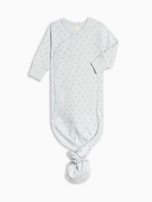 Indy Kimono Gown - Tee Time / Powder + Laguna Baby : One Pieces : Gowns : Long Sleeves KENDI by Colored Organics Indy Kimono Gown - Tee Time / Powder + | Colored Organics®