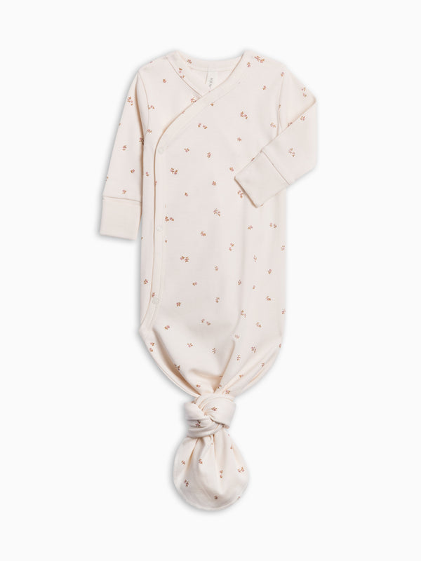 Indy Kimono Gown - Etta Floral Baby : One Pieces : Gowns : Long Sleeves KENDI by Colored Organics Indy Kimono Gown | Colored Organics®