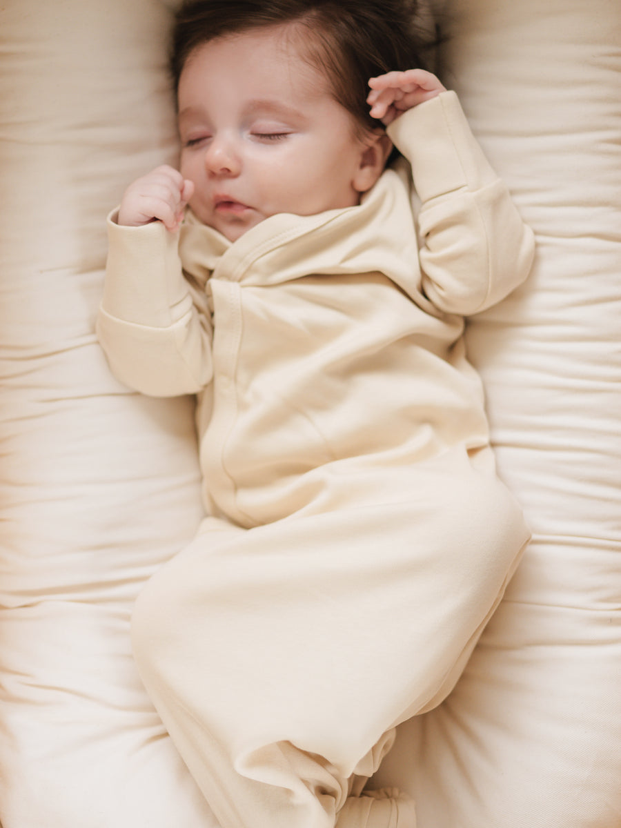 Classic Indy Kimono Gown Baby : One Pieces : Gowns : Long Sleeves KENDI by Colored Organics Organic Indy Kimono Gown for Newborns | Colored Organics®