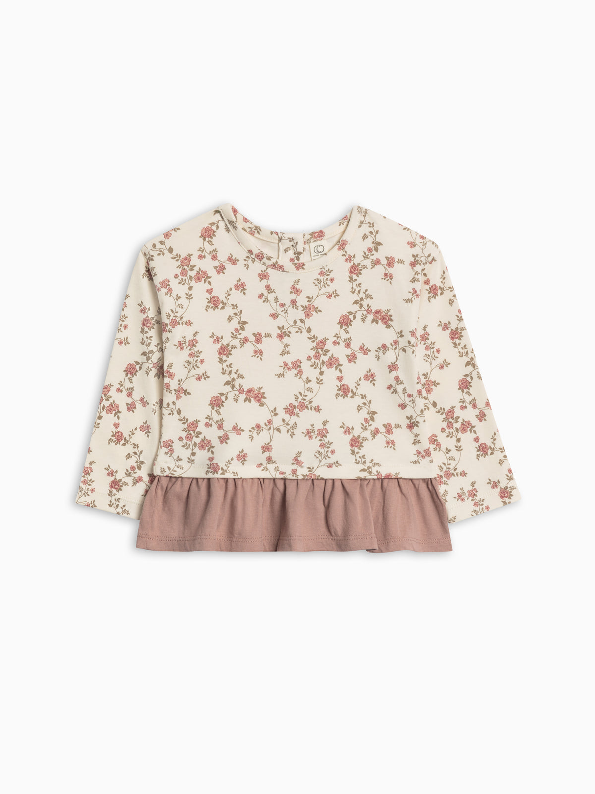Lily Long Sleeve Ruffle Hem Top Sale : Baby-Kids : Tops : Shirts : Long Sleeves Colored Organics Lily Long Sleeve Ruffle Hem Top for Baby | Colored Organics®