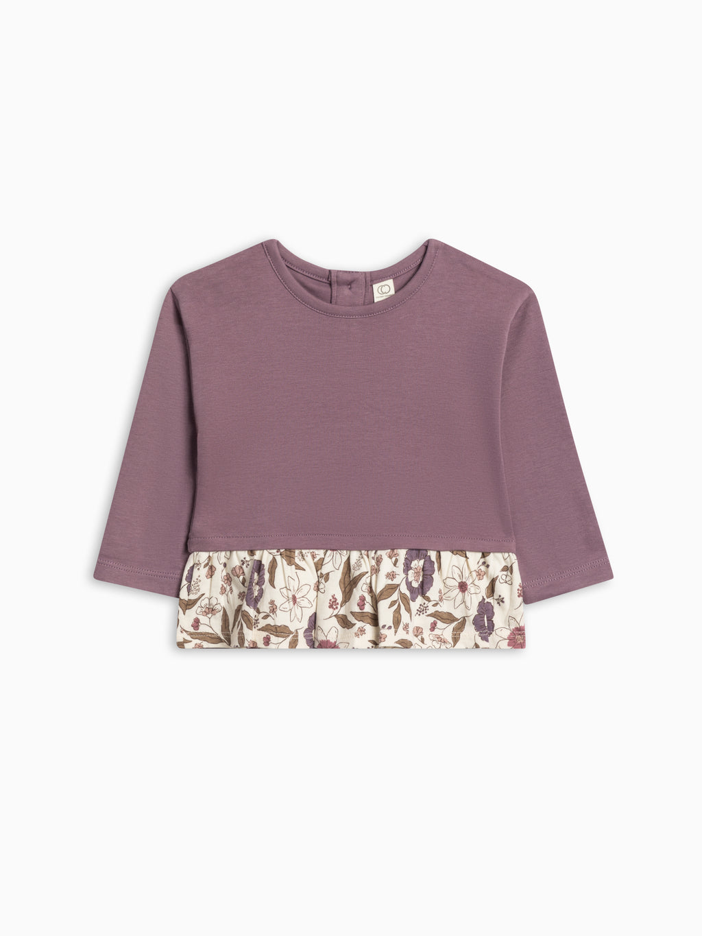 Lily Long Sleeve Ruffle Hem Top Sale : Baby-Kids : Tops : Shirts : Long Sleeves Colored Organics Lily Long Sleeve Ruffle Hem Top for Baby | Colored Organics®
