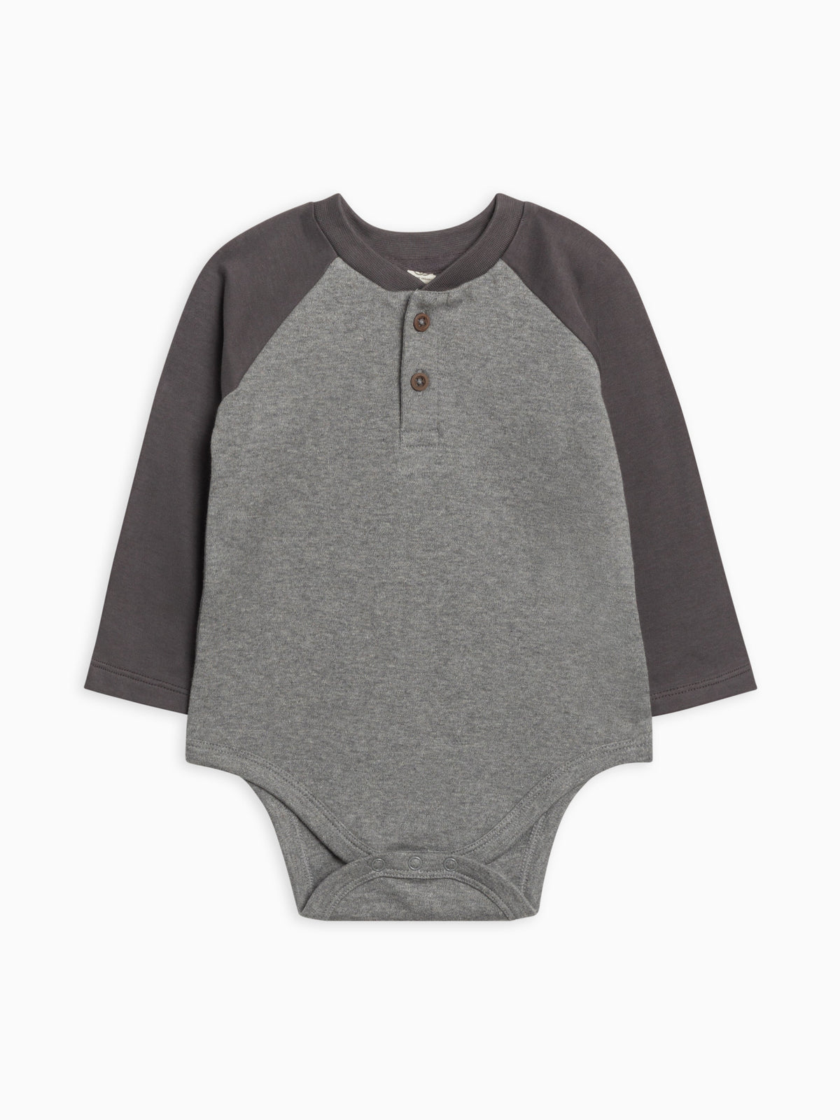 Lucas Raglan Henley Bodysuit Sale : Baby : One Pieces : Bodysuits : Long Sleeves Colored Organics Lucas Raglan Henley Bodysuit for Baby | Colored Organics®