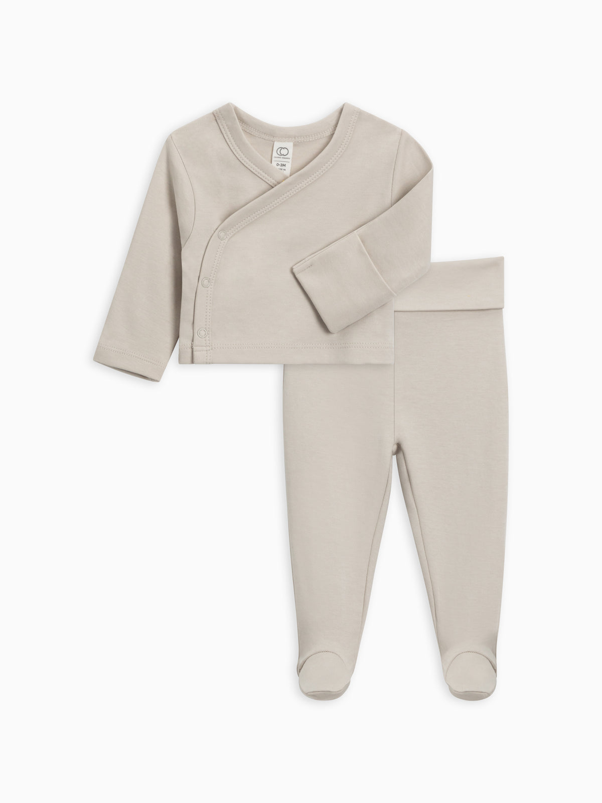 Classic Riley 2 Piece Kimono Wrap Top and Pant Set Baby : Set Colored Organics Newborn Kimono Top and Footed Pant Set | Colored Organics®