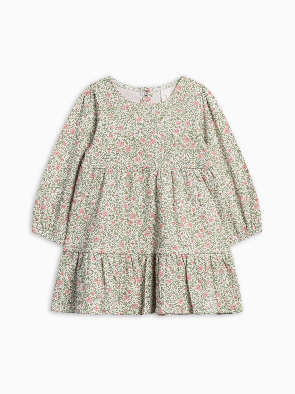 Sofia Long Sleeve Tiered Dress - Janice Floral Baby-Kids : Dresses : Long Sleeves KENDI by Colored Organics Sofia Long Sleeve Tiered Dress for Baby | Colored Organics®