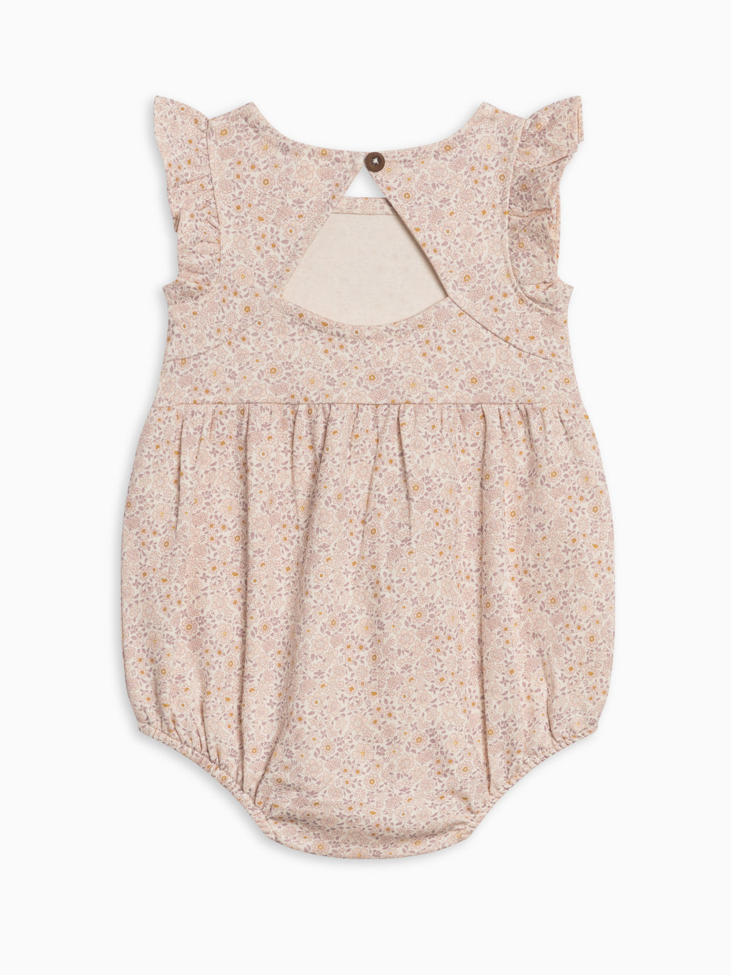 Sommer Romper - Primrose / Fog + Shell Sale : Baby : One Pieces : Rompers : Short Sleeves Kendi Sommer Romper - Primrose / Fog + Shell | Colored Organics®