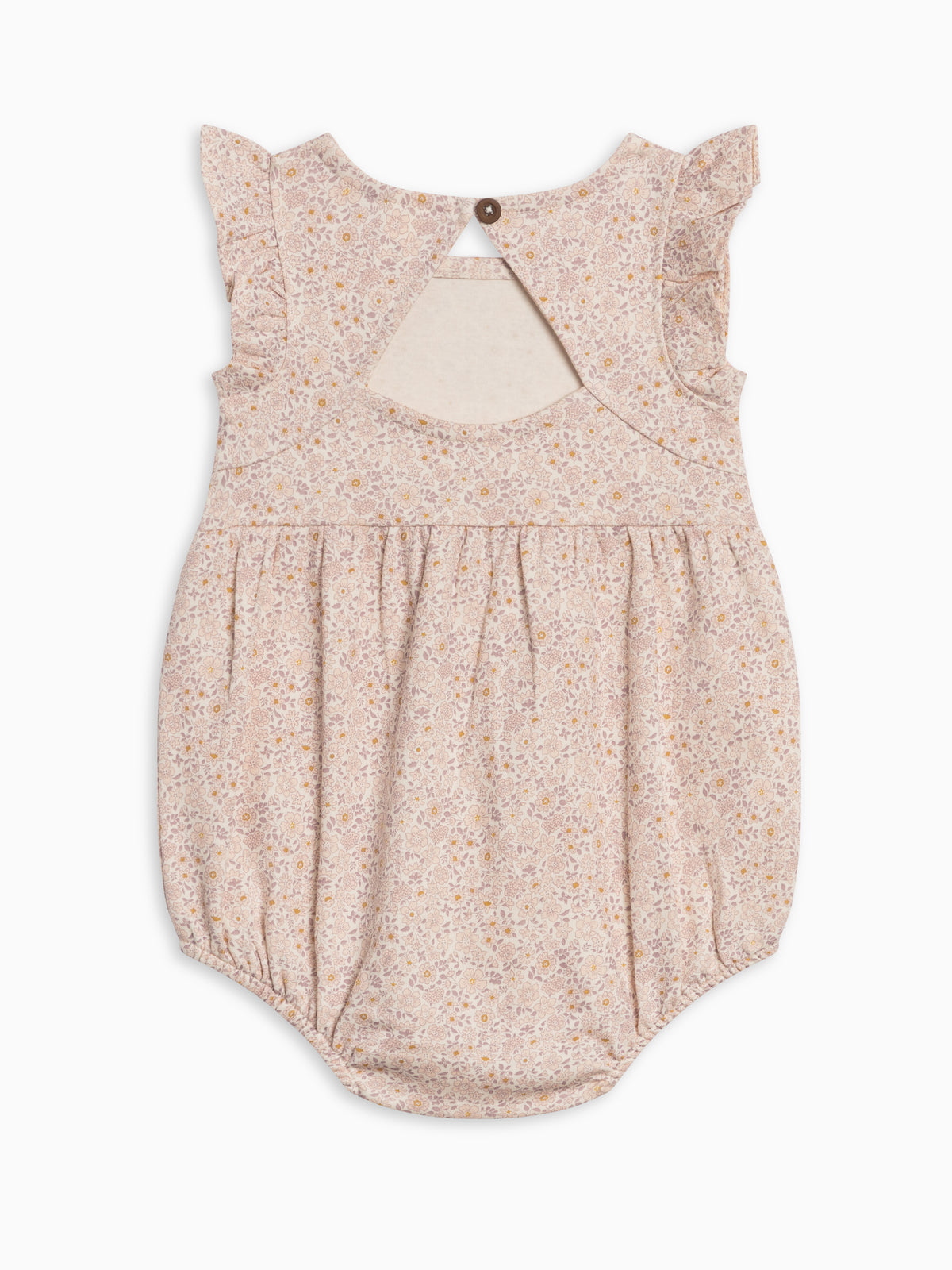 Sommer Romper - Primrose / Fog + Shell Sale : Baby : One Pieces : Rompers : Short Sleeves Kendi Sommer Romper - Primrose / Fog + Shell | Colored Organics®