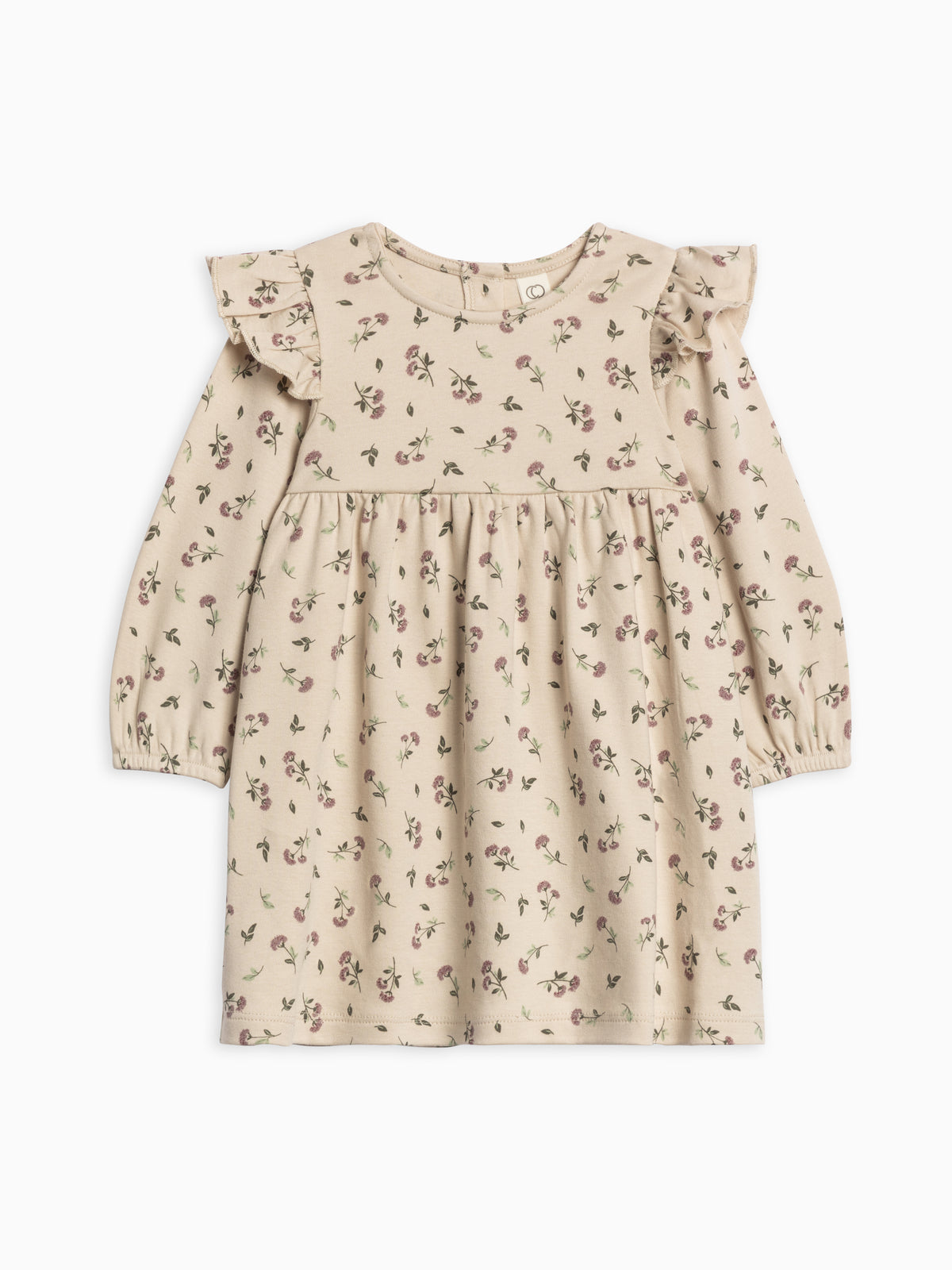 Mika Armhole Ruffle Long Sleeve Dress Sale : Baby-Kids : Dresses : Long Sleeves Colored Organics Mika Armhole Ruffle Long Sleeve Dress | Colored Organics®