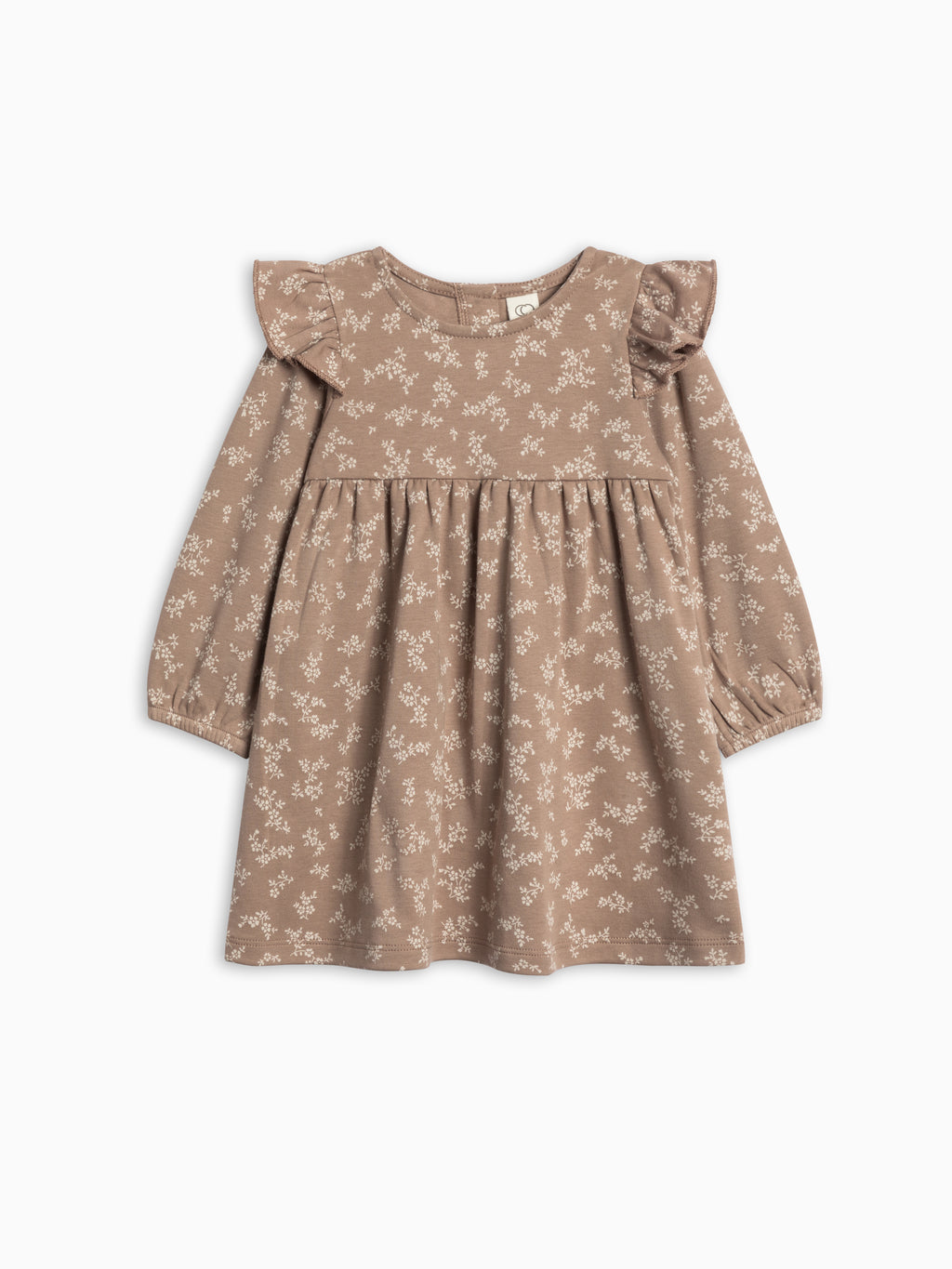 Mika Armhole Ruffle Long Sleeve Dress Sale : Baby-Kids : Dresses : Long Sleeves Colored Organics Mika Armhole Ruffle Long Sleeve Dress | Colored Organics®