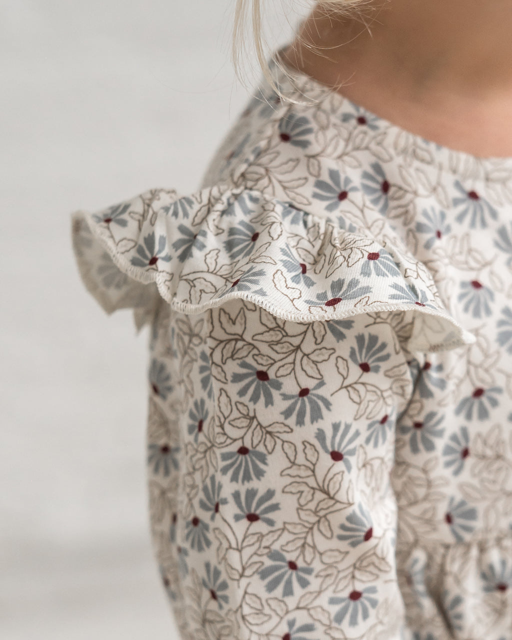 Mika Armhole Ruffle Long Sleeve Dress Sale : Baby-Kids : Dresses : Long Sleeves Colored Organics Mika Armhole Ruffle Long Sleeve Dress | Colored Organics®
