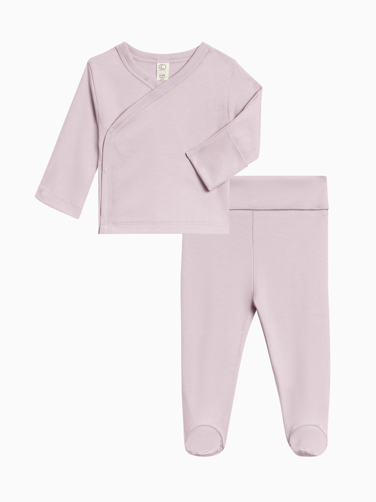 Classic Riley 2 Piece Kimono Wrap Top and Pant Set Baby : Set Colored Organics Newborn Kimono Top and Footed Pant Set | Colored Organics®