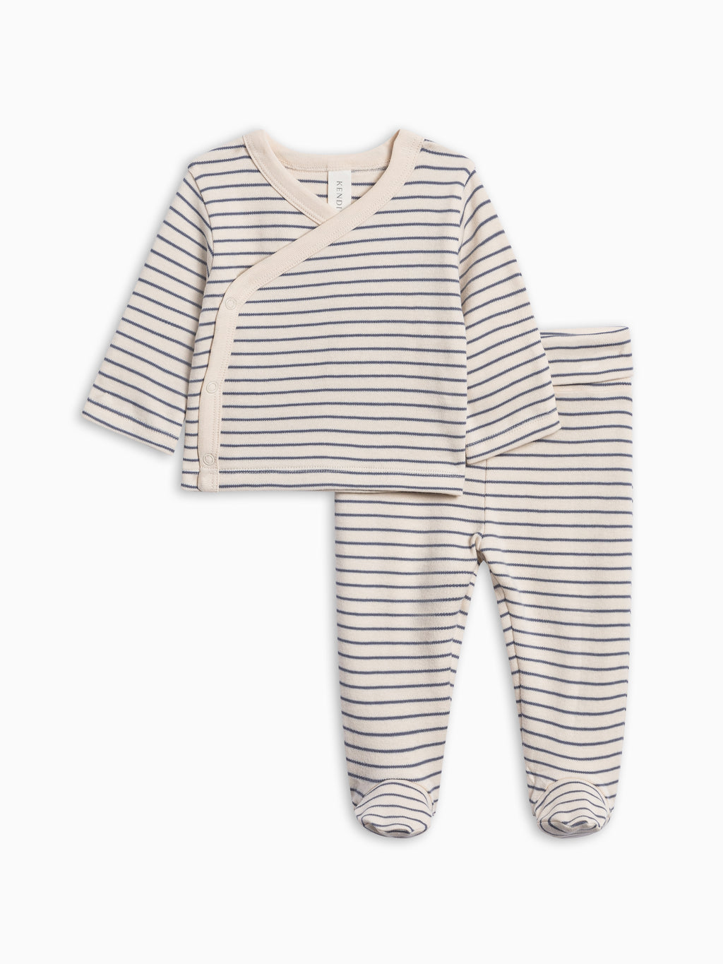Riley 2 Piece Kimono Top and Pant Set - Windsor Stripe