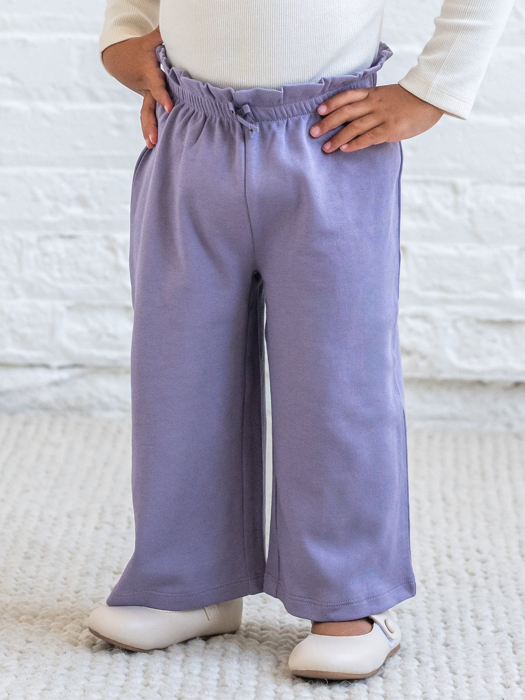 Mari Ruffle Waist Pants - Lavender