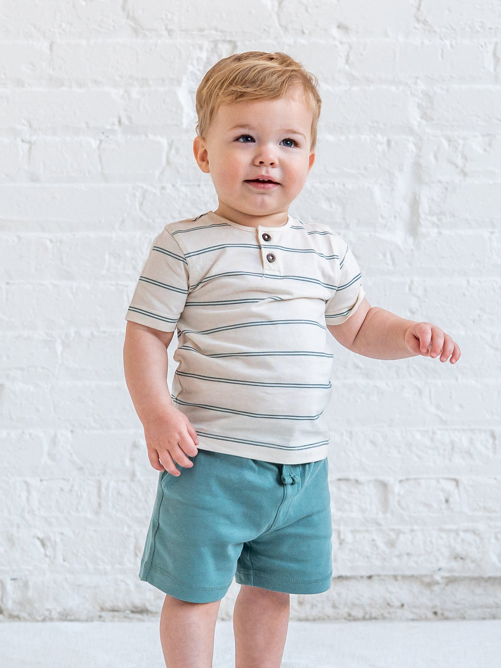 Dane Shorts - Laguna Baby-Kids : Bottoms : Shorts KENDI by Colored Organics Dane Shorts - Laguna for Babies and Kids | Colored Organics®