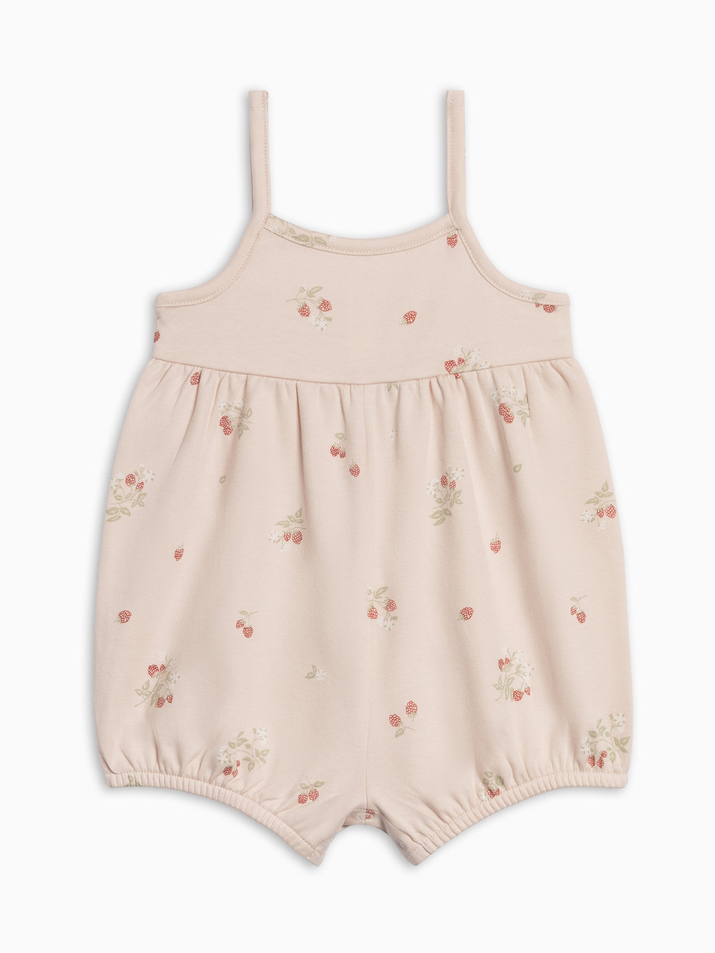 Sosi Tank Romper - Raspberries / Shell + Mint Sale : Baby : One Pieces : Rompers : Short Sleeves Kendi PRE ORDER Sosi Tank Romper Organic | Colored Organics®