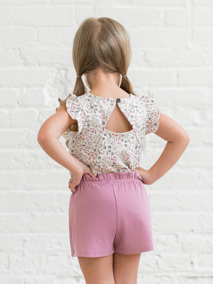Ella Ruffle Sleeve Tank Sale : Baby-Kids : Tops : Tees : Short Sleeves KENDI by Colored Organics Ella Ruffle Sleeve Tank for Baby | Colored Organics®