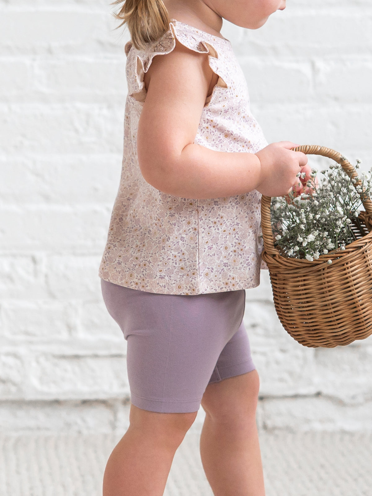 2-Pack Billie Biker Shorts - Fog + Dune Baby-Kids : Bottoms : Shorts Kendi 2-Pack Billie Biker Shorts - Fog + Dune | Colored Organics®
