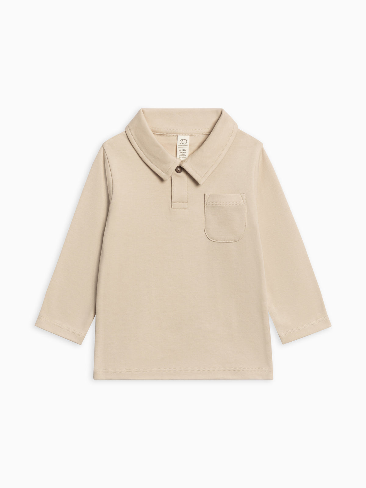 Ervin Button Collar Long Sleeve Shirt Sale : Baby-Kids : Tops : Tees : Long Sleeves Colored Organics Ervin Button Collar Long Sleeve Shirt | Colored Organics®