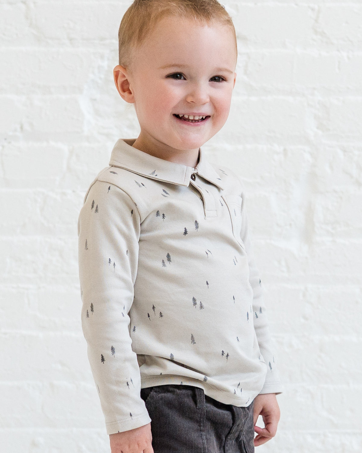 Ervin Button Collar Long Sleeve Shirt Sale : Baby-Kids : Tops : Tees : Long Sleeves Colored Organics Ervin Button Collar Long Sleeve Shirt | Colored Organics®