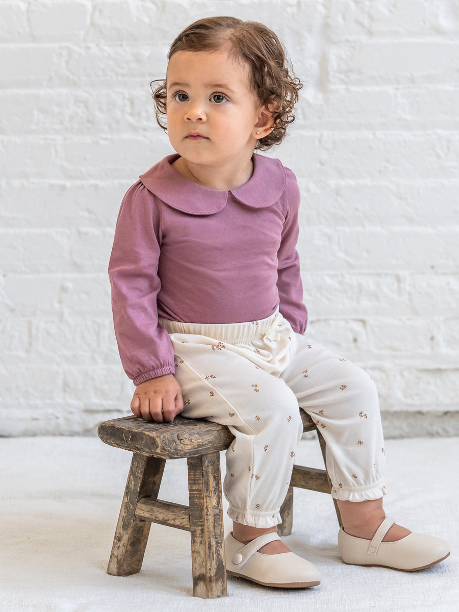 Ria Infant Ruffle Pant - Etta Floral Baby-Kids : Bottoms : Pants KENDI by Colored Organics Ria Infant Ruffle Pant | Colored Organics®