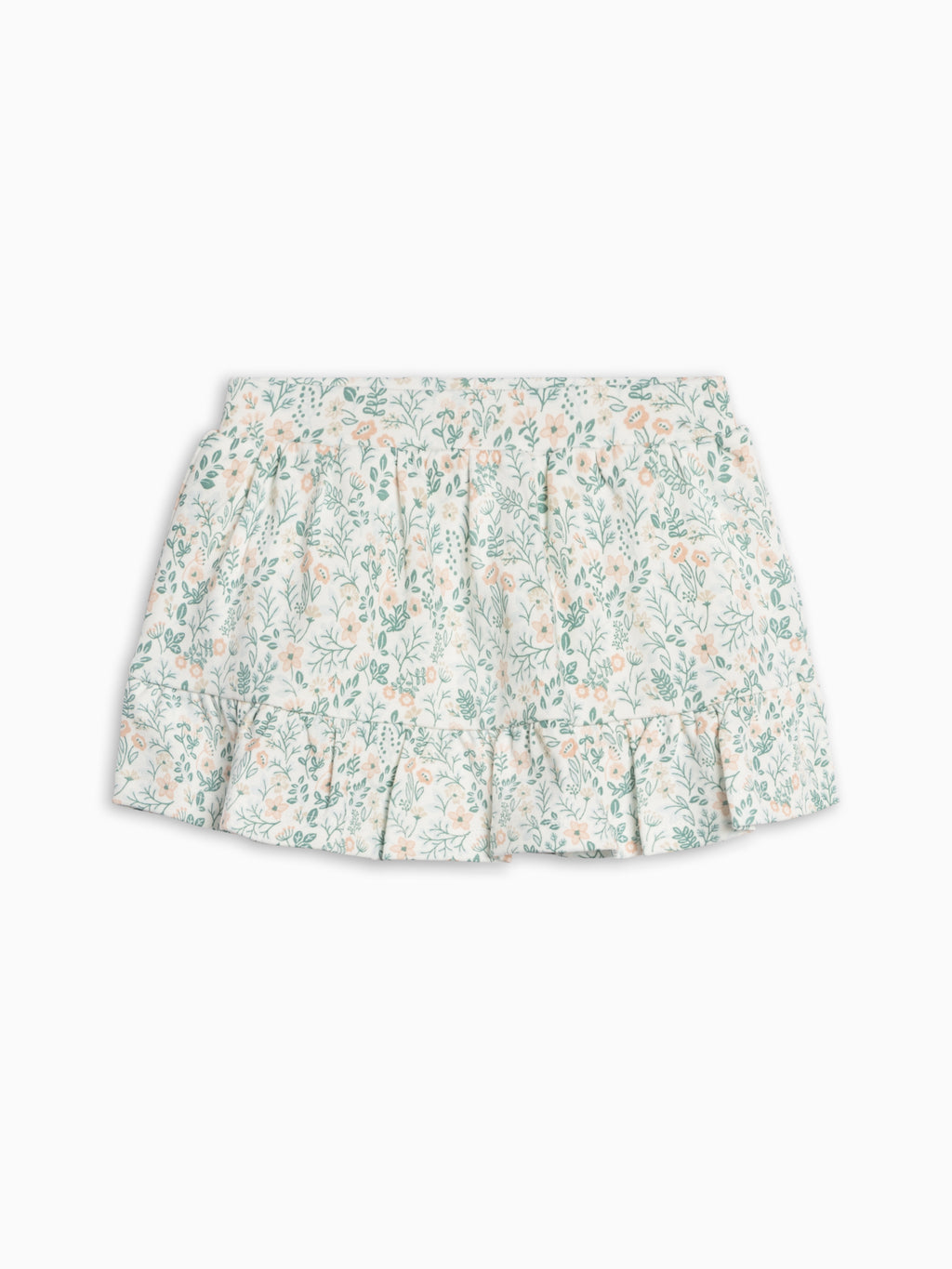 Sunny Skirt with Bloomer Shorts - Merion Floral / Laguna + Shell Baby-Kids : Bottoms : Shorts : Skirts KENDI by Colored Organics Sunny Skirt with Bloomer Shorts | Colored Organics®