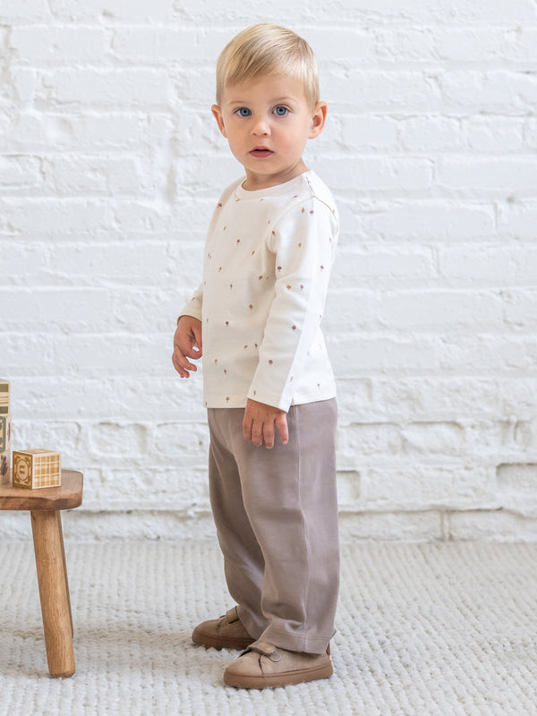 Arin Straight Leg Pant - Taupe Baby-Kids : Bottoms : Joggers KENDI by Colored Organics Arin Straight Leg Pant | Colored Organics®
