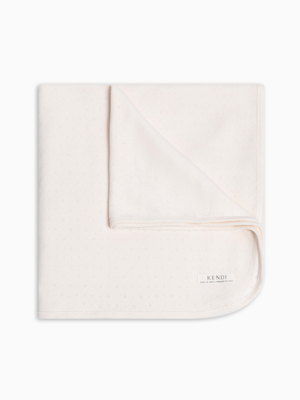 Pointelle Swaddle Blanket - Ivory