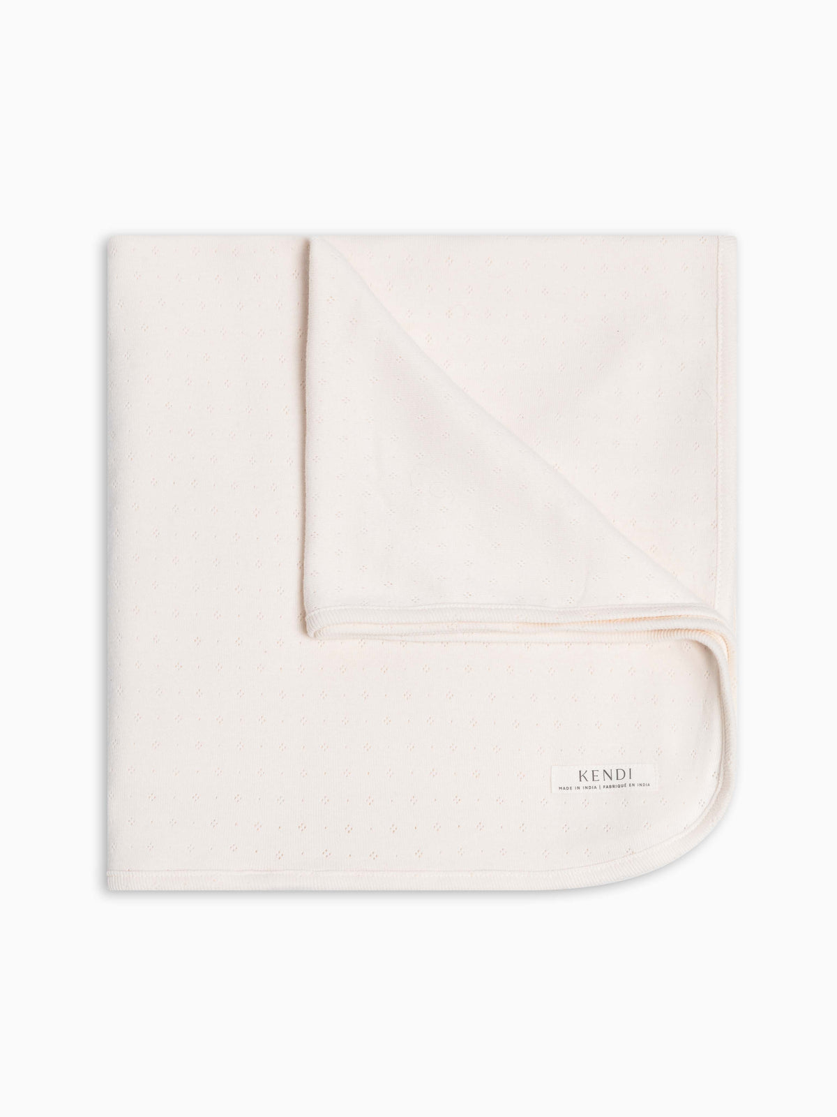 Pointelle Swaddle Blanket - Ivory