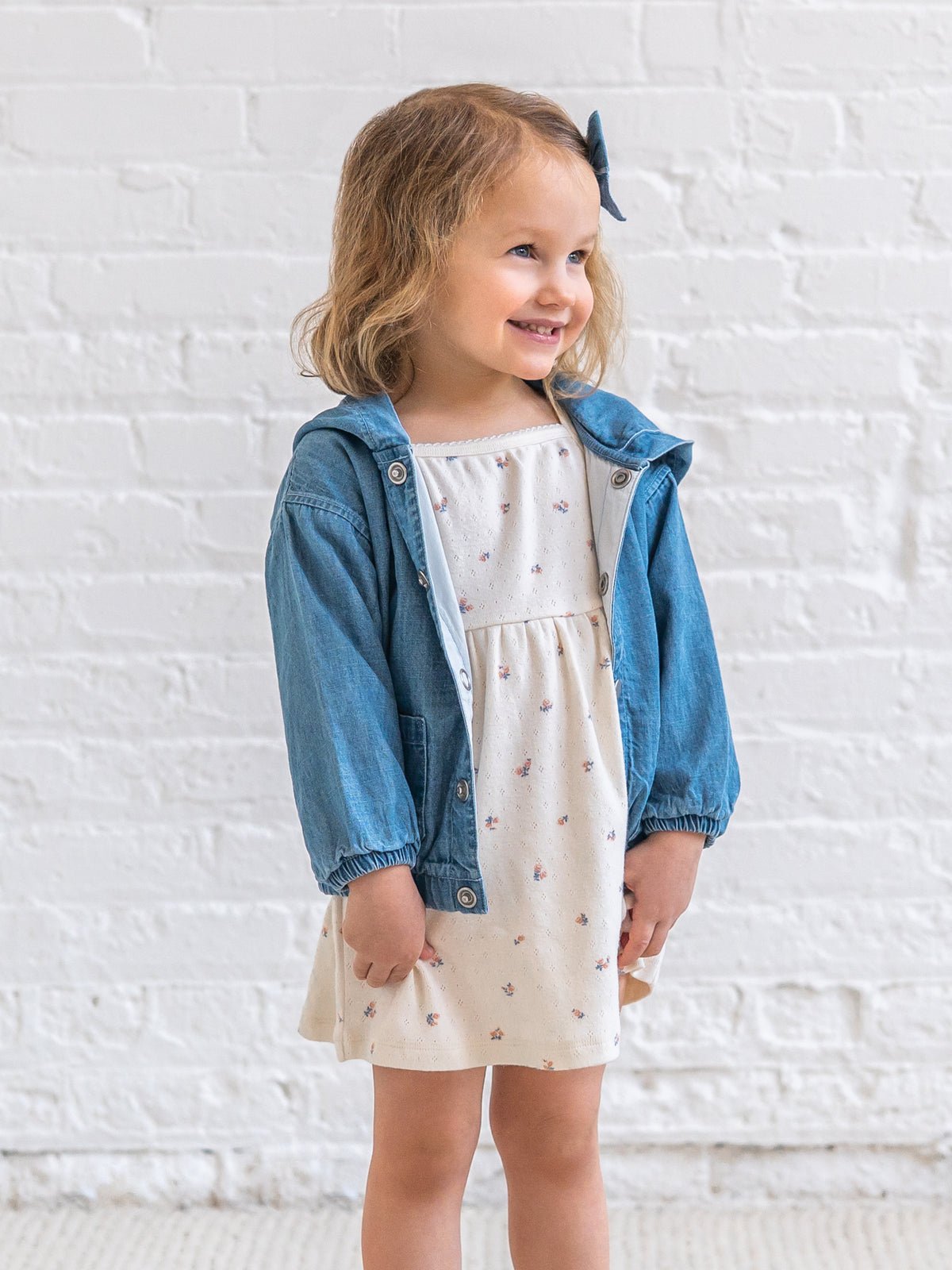Belle Pointelle Tank Dress - Maris Floral / Ivory + Sea Sale : Kids : Dresses : Tanks KENDI by Colored Organics Belle Pointelle Tank Dress - Maris | Colored Organics®